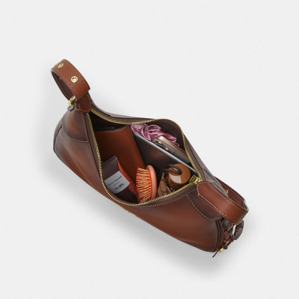 Coach Ella Shoulder Bag Gold Redwood