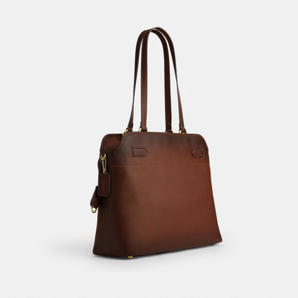 Coach Easton Tote Bag Gold Redwood