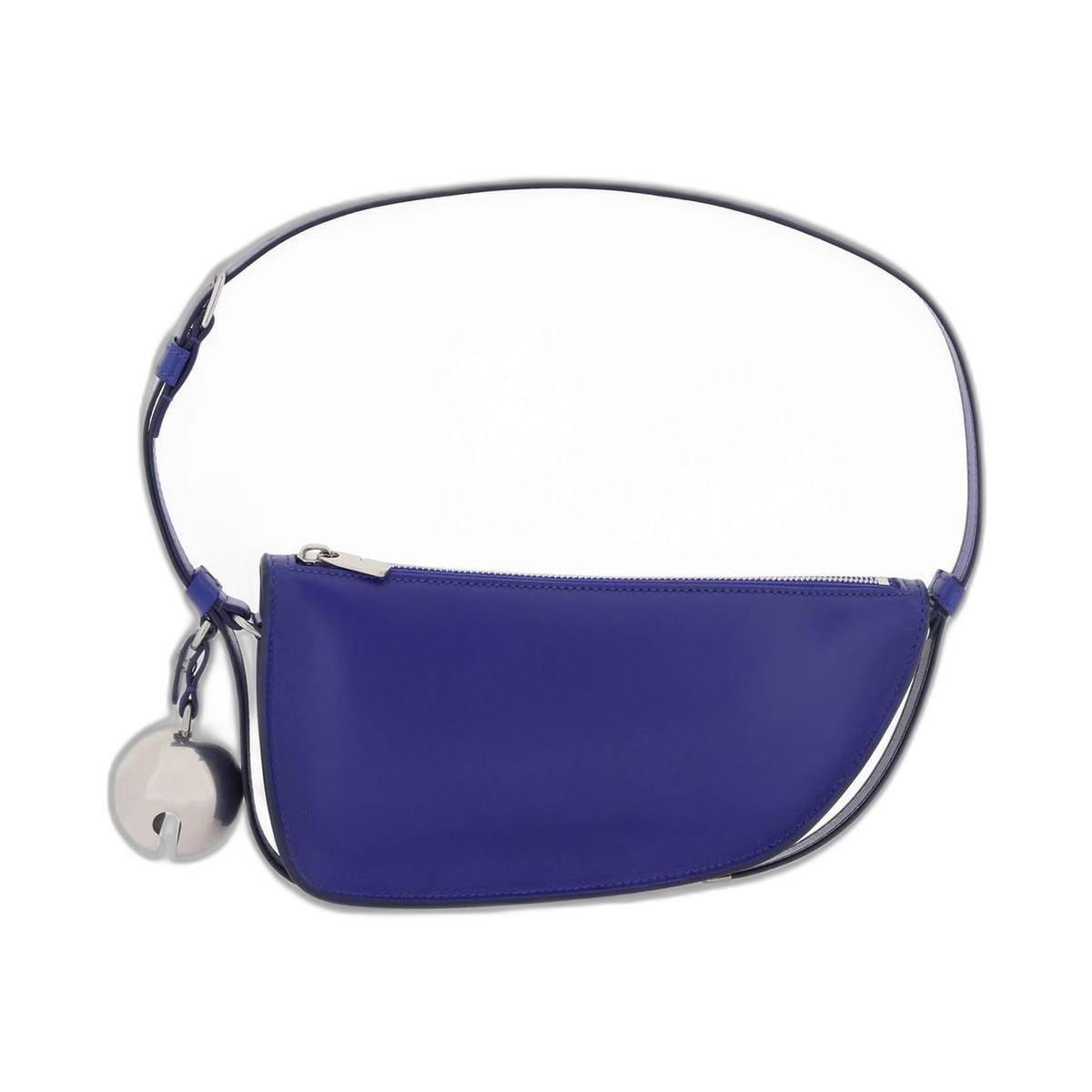 Dark Blue Shield Leather Shoulder Bag