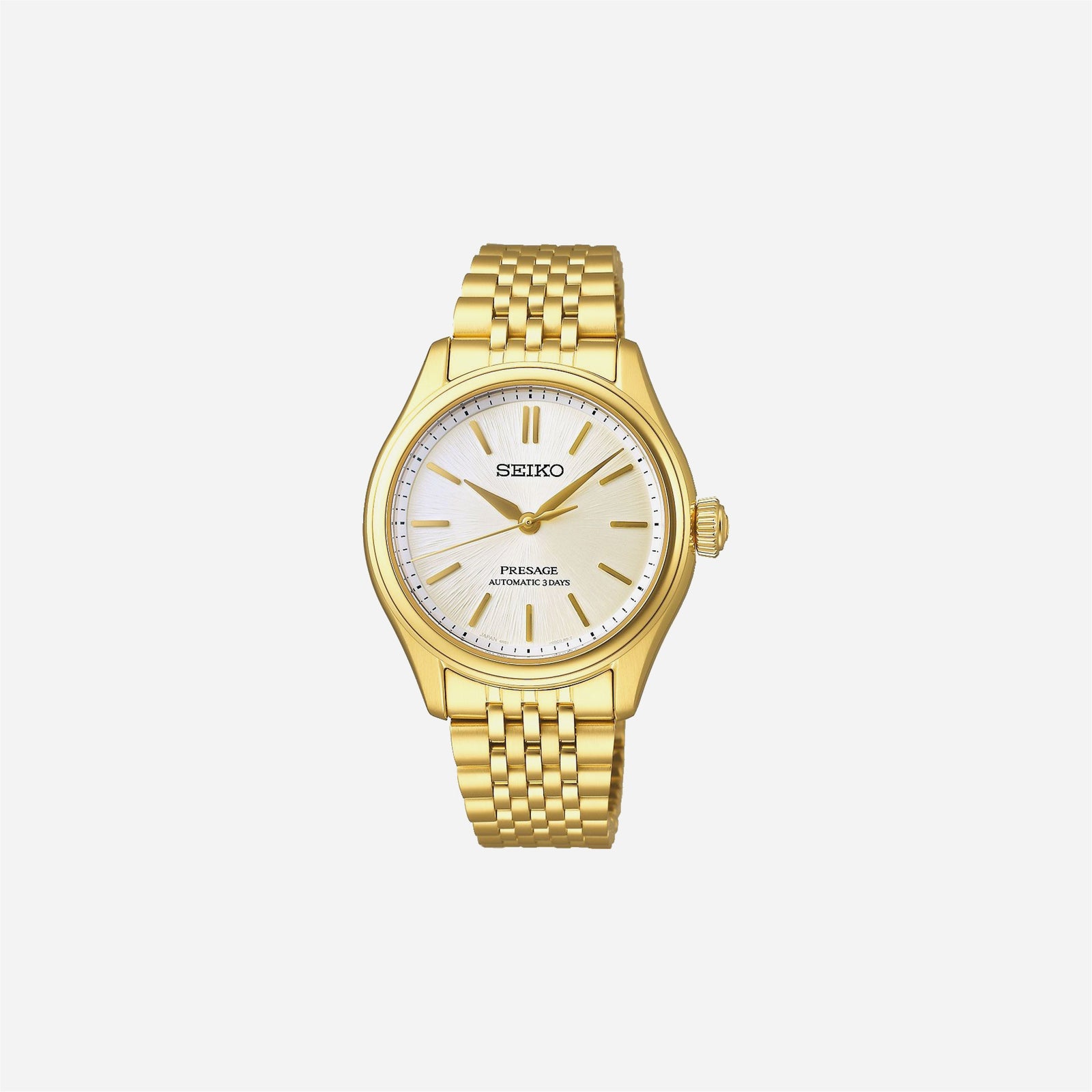 Seiko Presage Classic Series Shiro-iro Gold Dial Stainless Steel Watch Yellow Gold PVD WMNS - SPB524J1