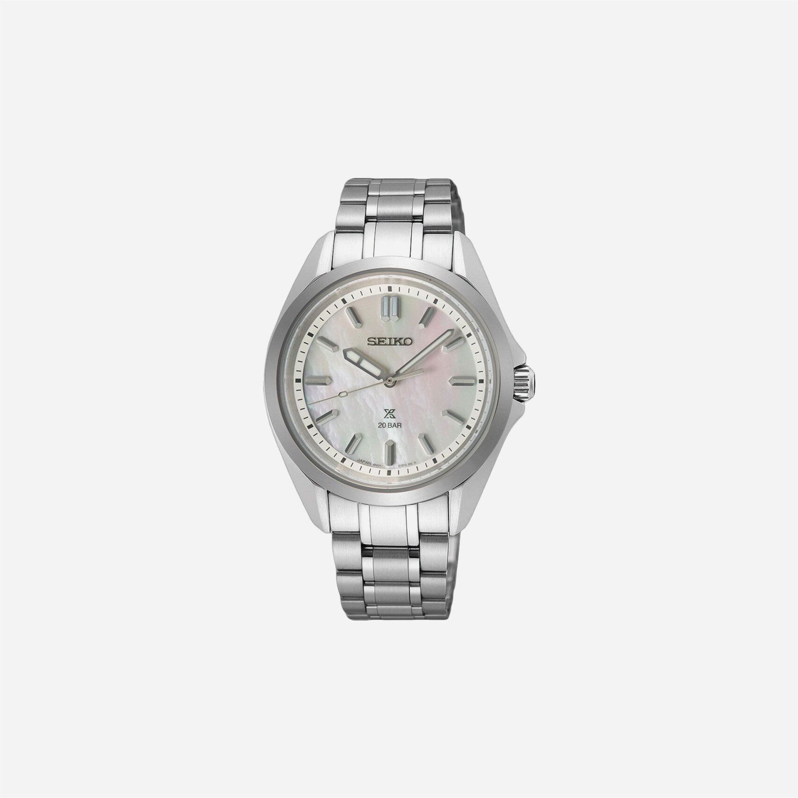 Seiko Prospex Marine Sports in Seafoam White White MOP Dial Stainless Steel Watch WMNS - SUR605J1