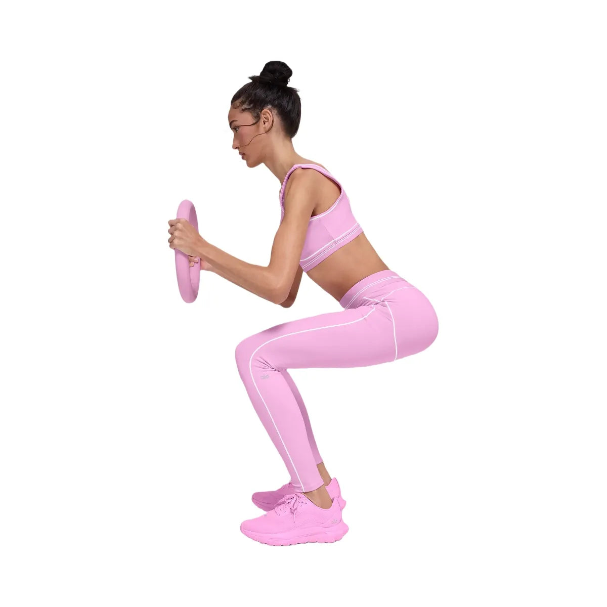 Alo Women's Airbrush High-Waist Heart Throb Legging - Candy Heart Pink/White