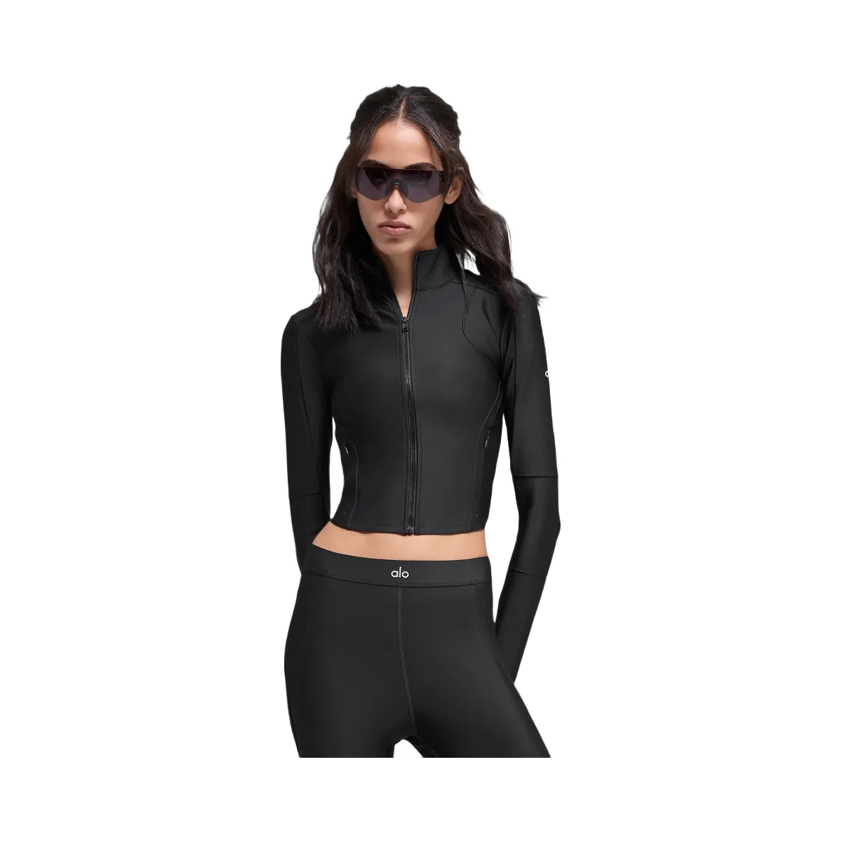 Alo Women's Airlift Ignite Zip Up Jacket - Black