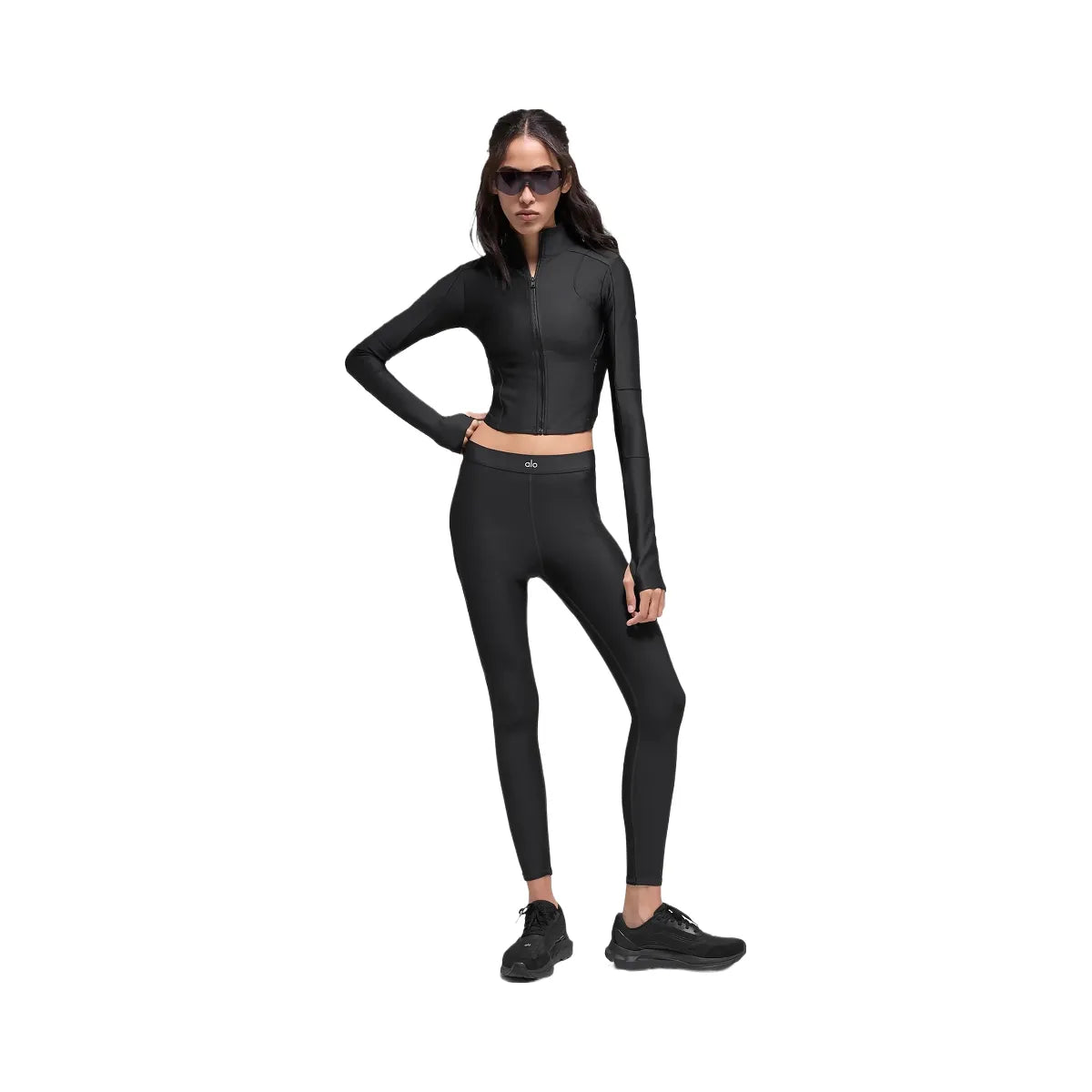 Alo Women's Airlift Ignite Zip Up Jacket - Black