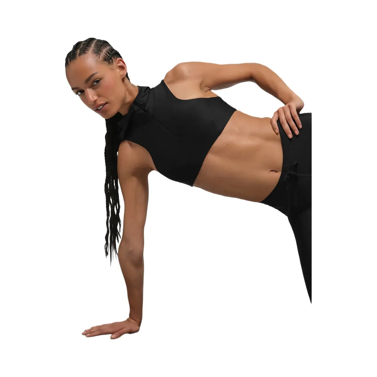 Alo Women's Airlift Light Speed Hooded Bra - Black