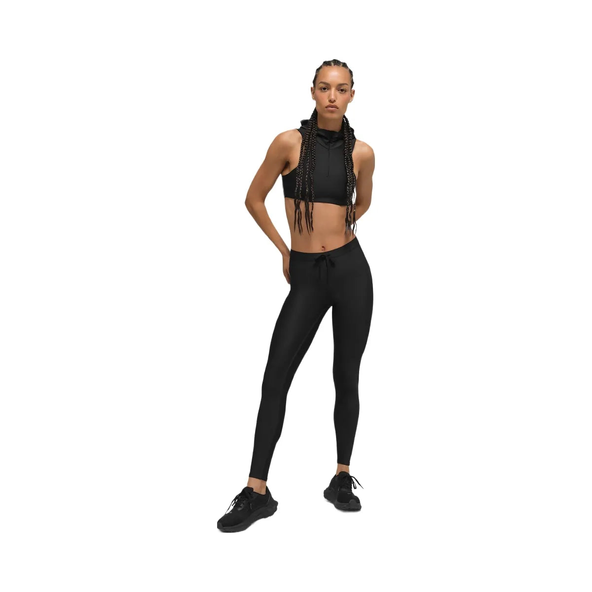Alo Women's Airlift Light Speed Hooded Bra - Black