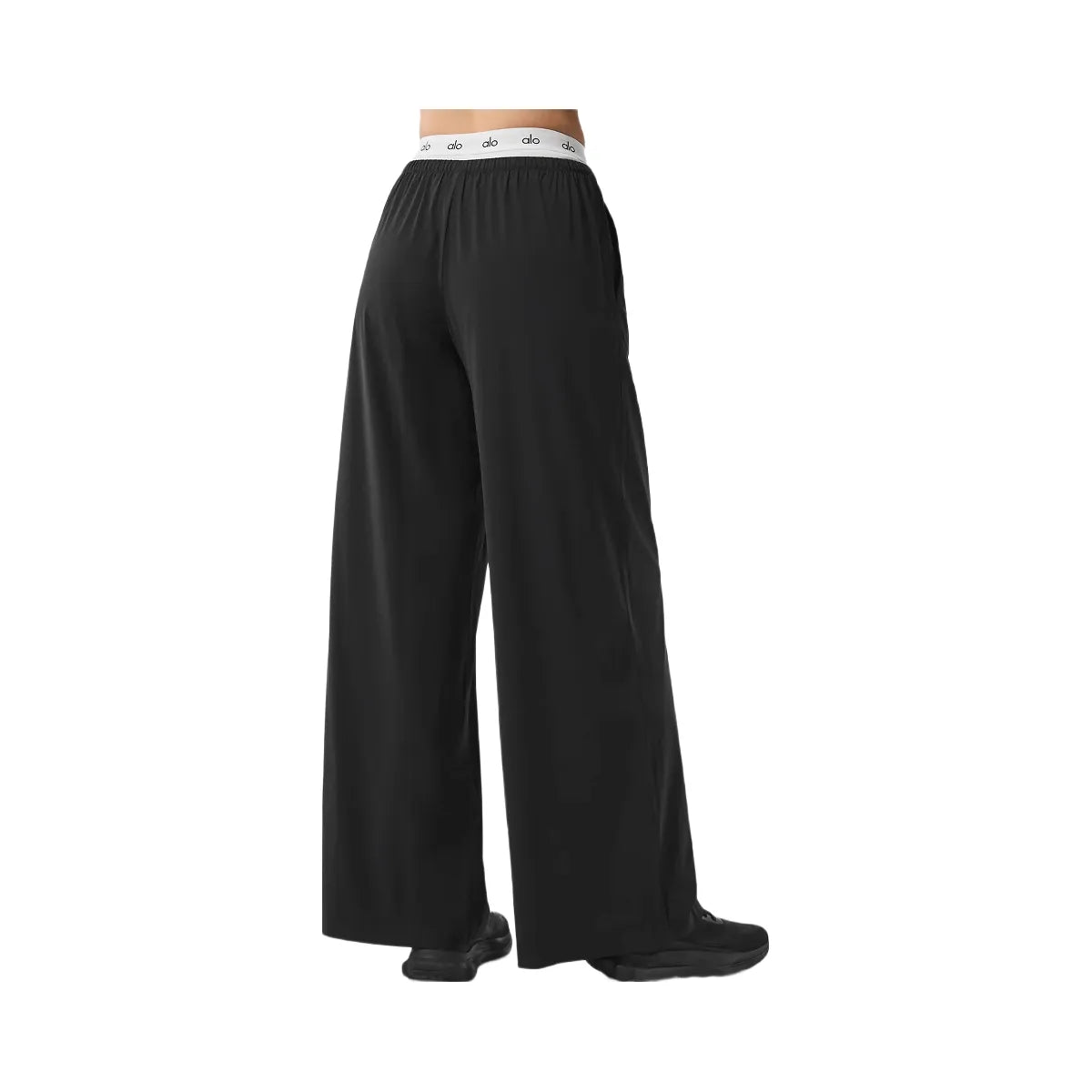 Alo Women's Breezy Wide Leg Pant (Long) - Black