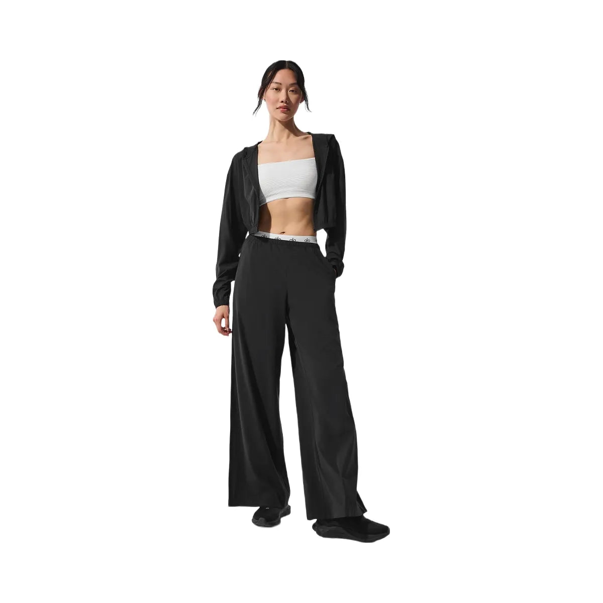 Alo Women's Breezy Wide Leg Pant (Long) - Black
