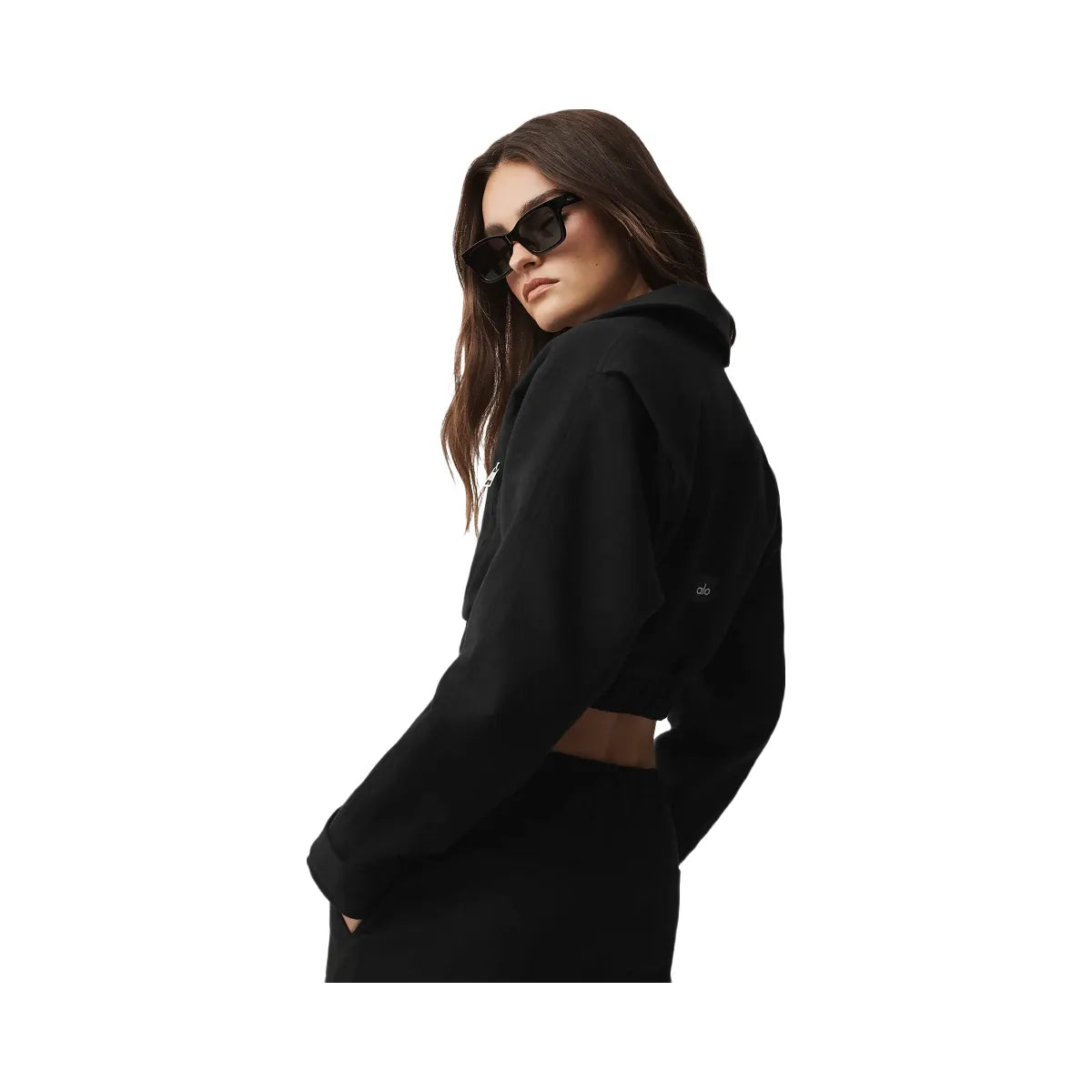 Alo Women's Cropped Cosmopolitan Jacket - Black
