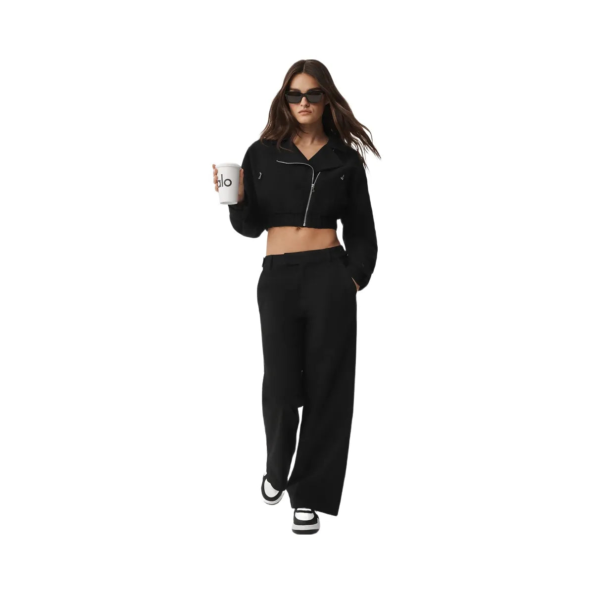 Alo Women's Cropped Cosmopolitan Jacket - Black