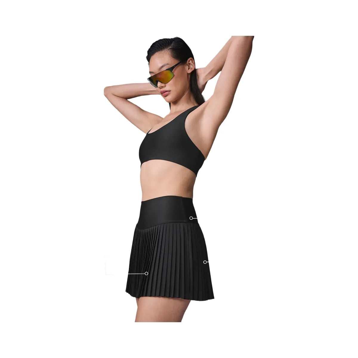 Alo Women's Grand Slam Tennis Skirt - Black