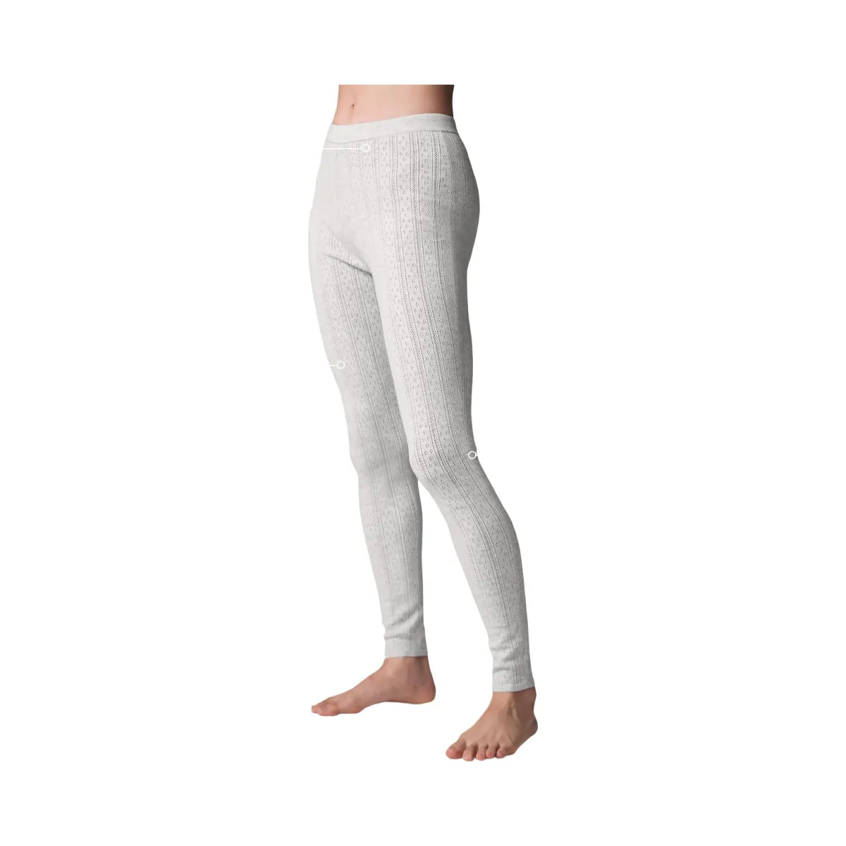 Alo Women's Pointelle Sweater High-Waist Be Mine Legging - Light Grey Heather