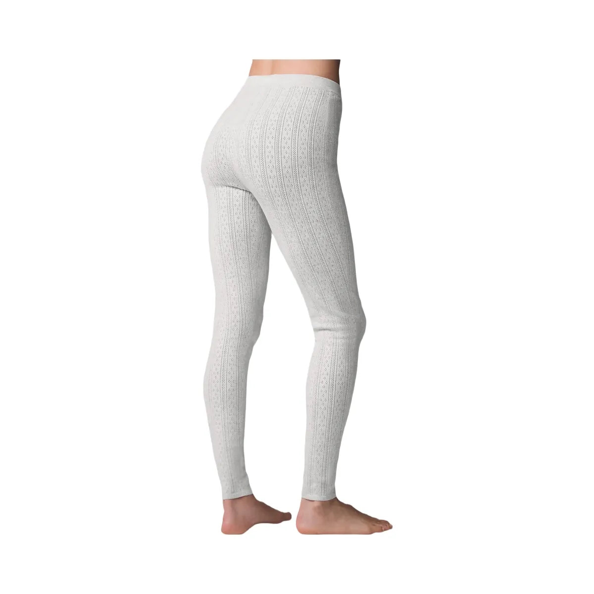 Alo Women's Pointelle Sweater High-Waist Be Mine Legging - Light Grey Heather