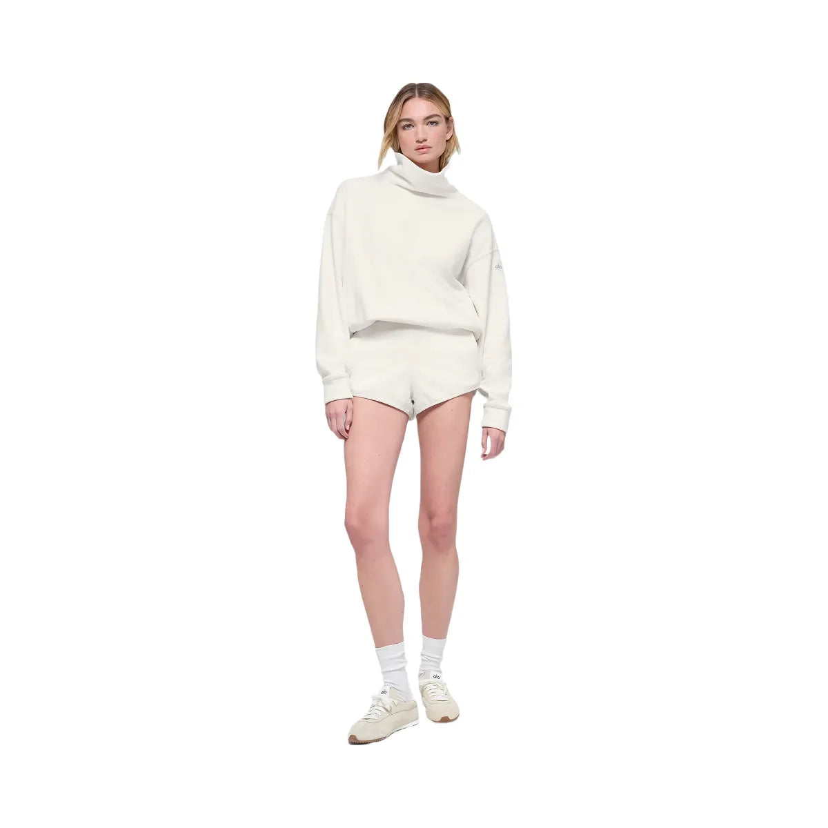 Alo Women's Polar Fleece Hazy Pullover - Ivory