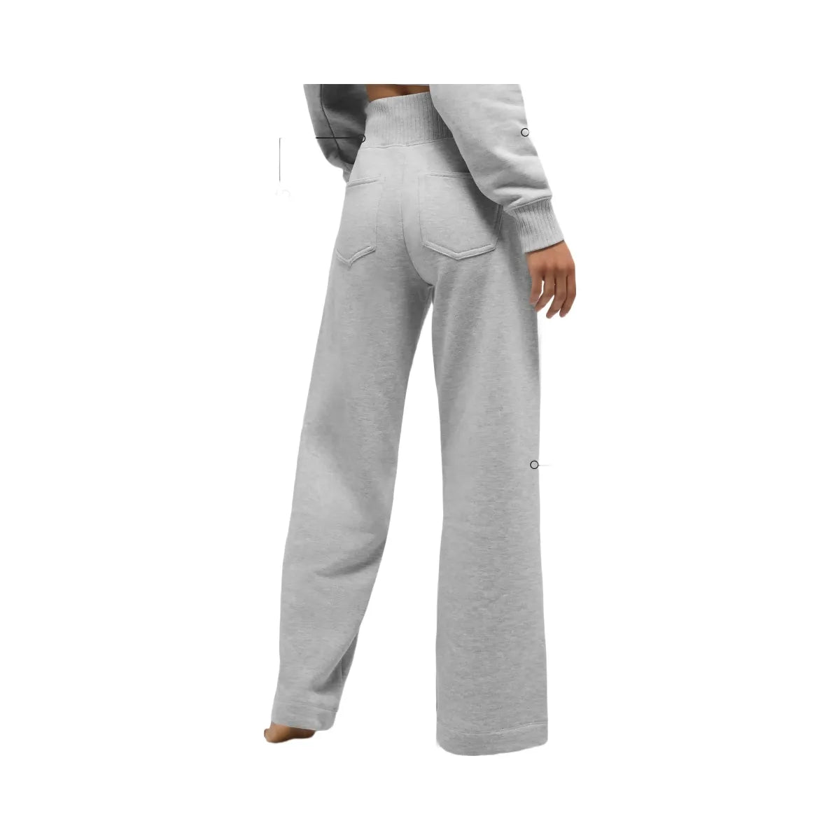 Alo Women's Serenity Wide Leg Sweatpant - Athletic Heather Grey
