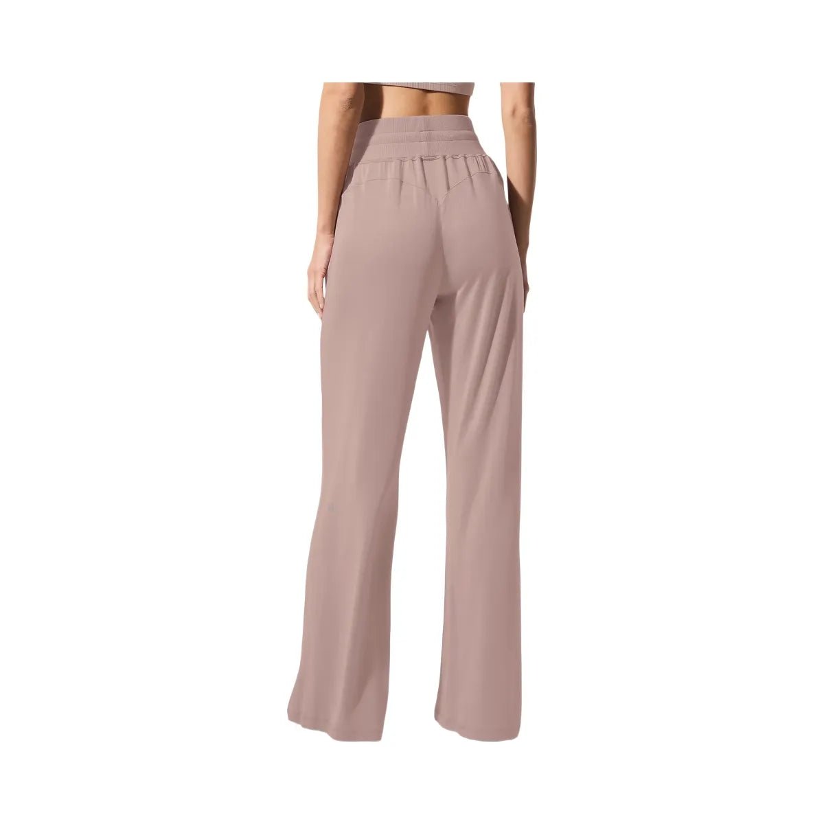 Alo Women's Semi-Sheer Delicate Lounge Flare Pant - Taupe
