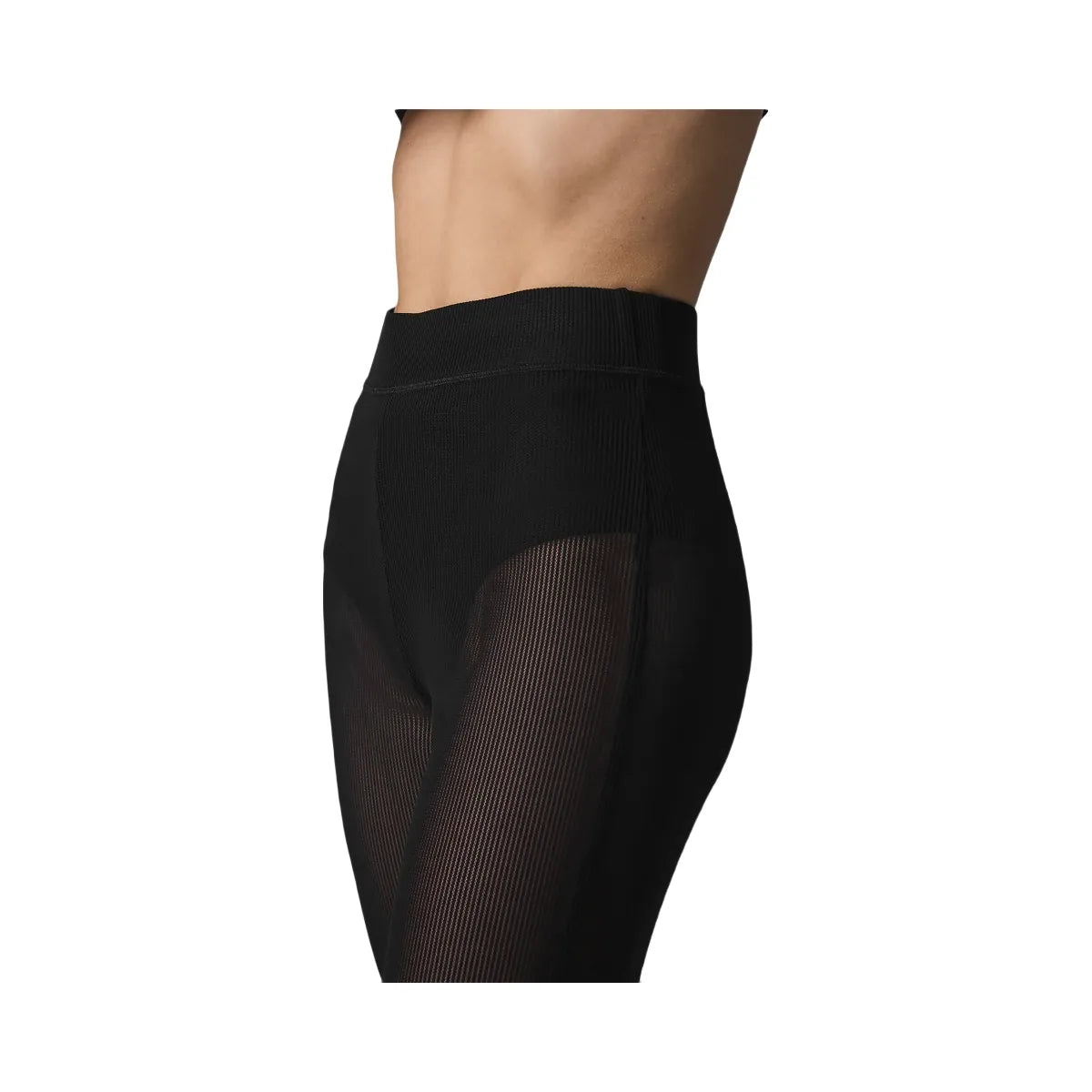 Alo Women's Striped Mesh Tropical Nights Flare Pant - Black