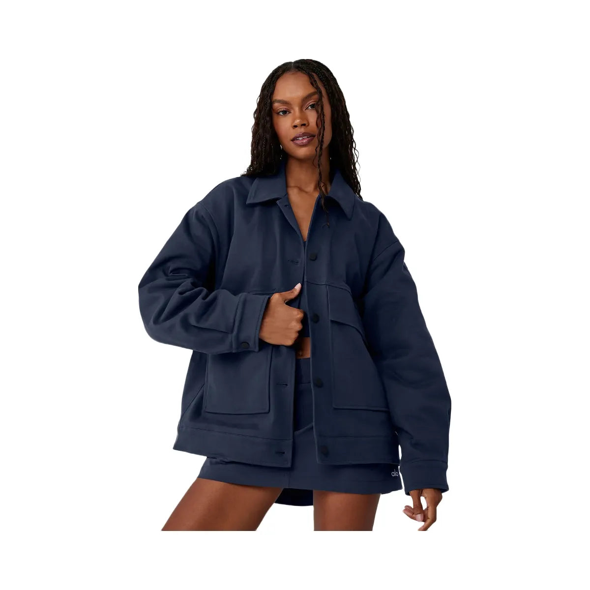 Alo Women's Unisex One Up Jacket - Navy