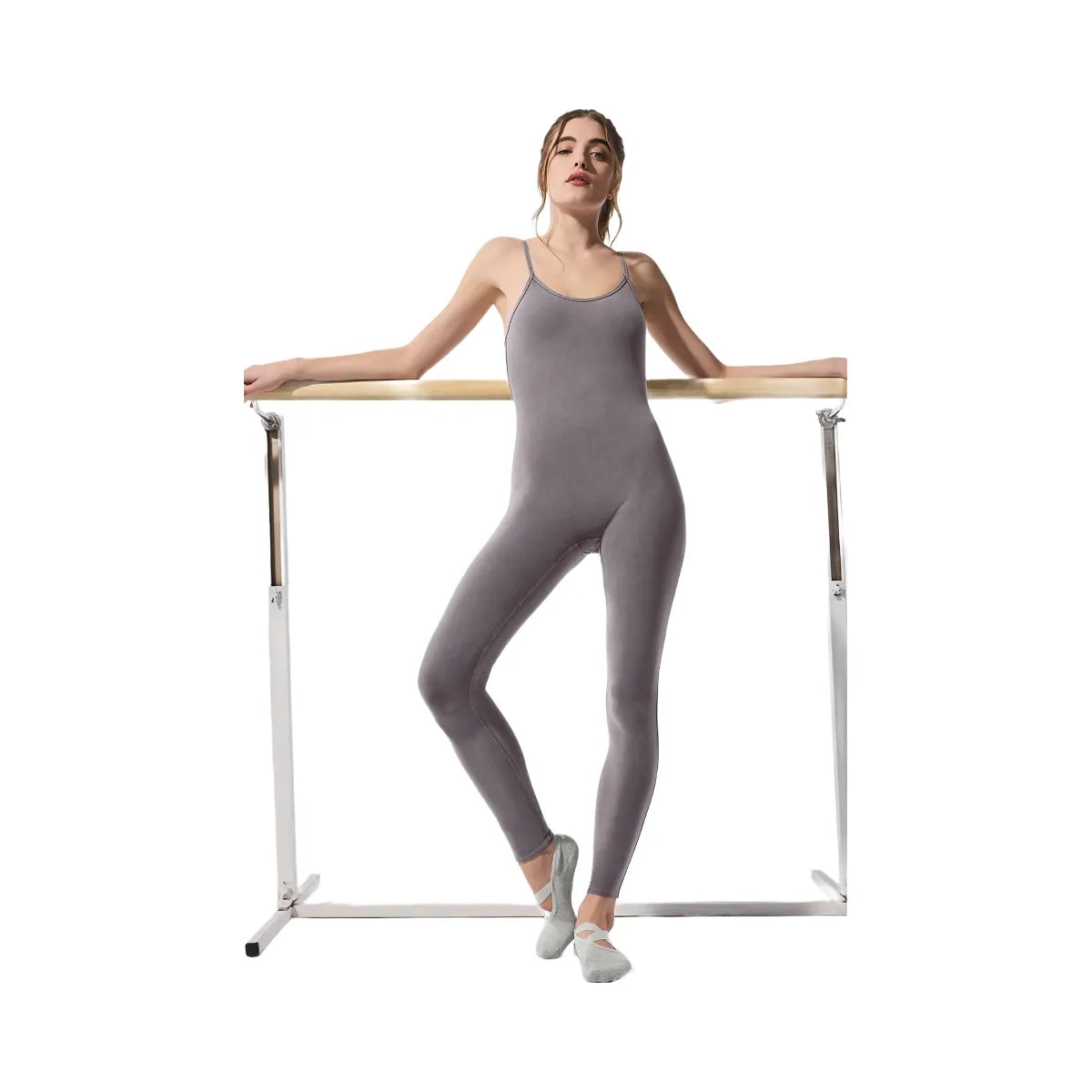 Alo Women's Washed Alosoft One And Done Onesie - Cool Grey Wash