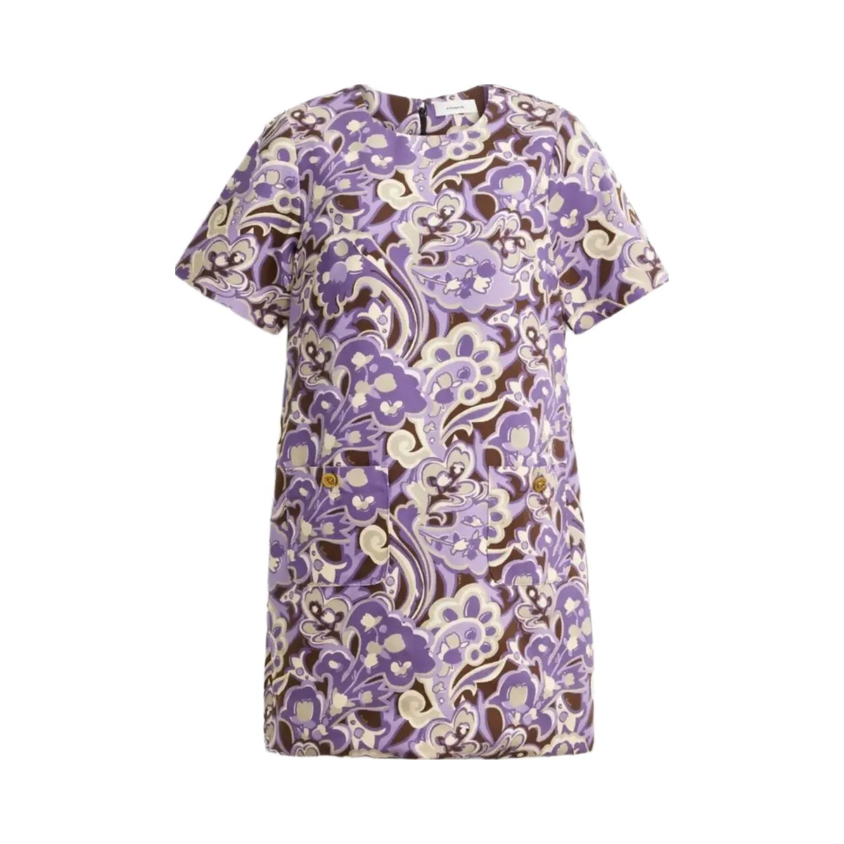 Coach Canvas T-Shirt Dress In Regenerative Cotton Purple Paisley