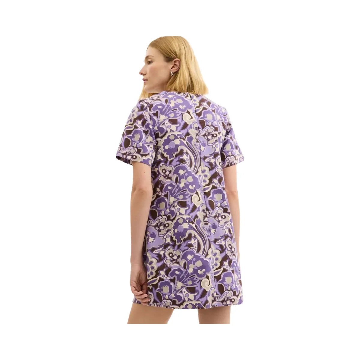Coach Canvas T-Shirt Dress In Regenerative Cotton Purple Paisley