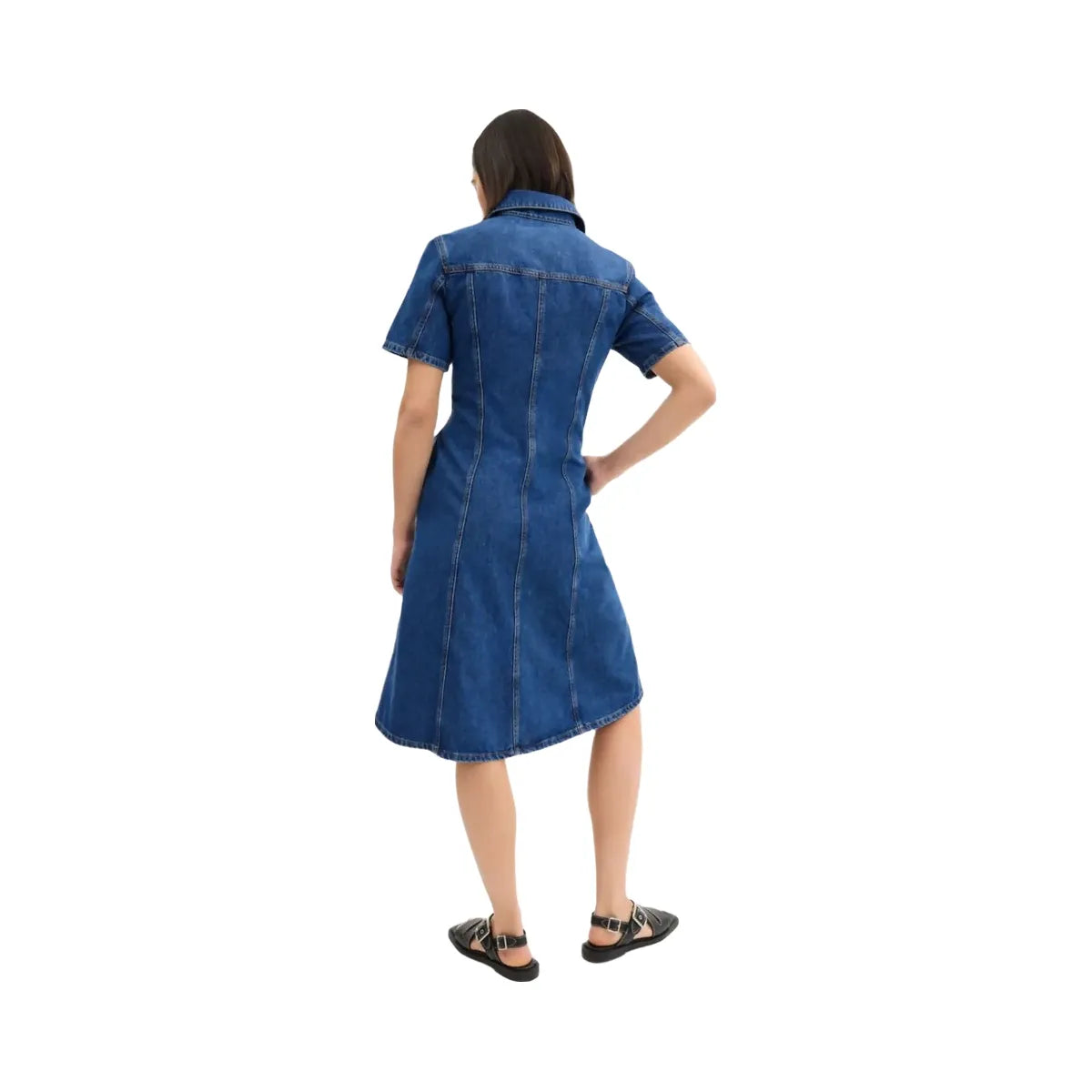 Coach Denim Midi Dress In Organic And Recycled Cotton Medium Blue