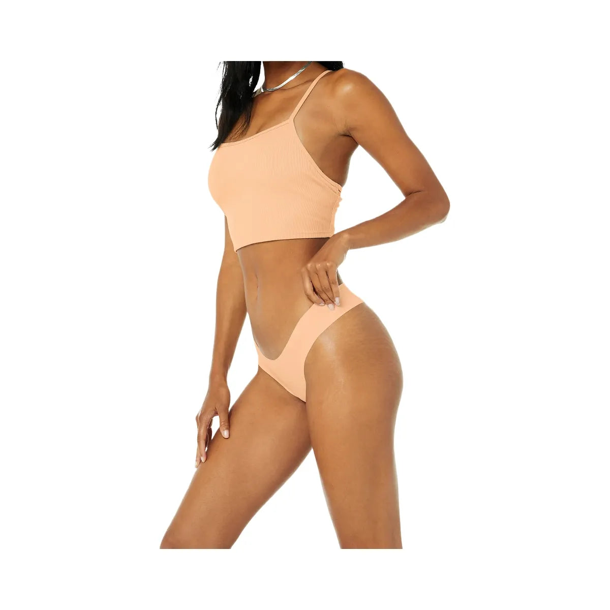Alo Women's Airbrush Invisible Cheeky - Champagne