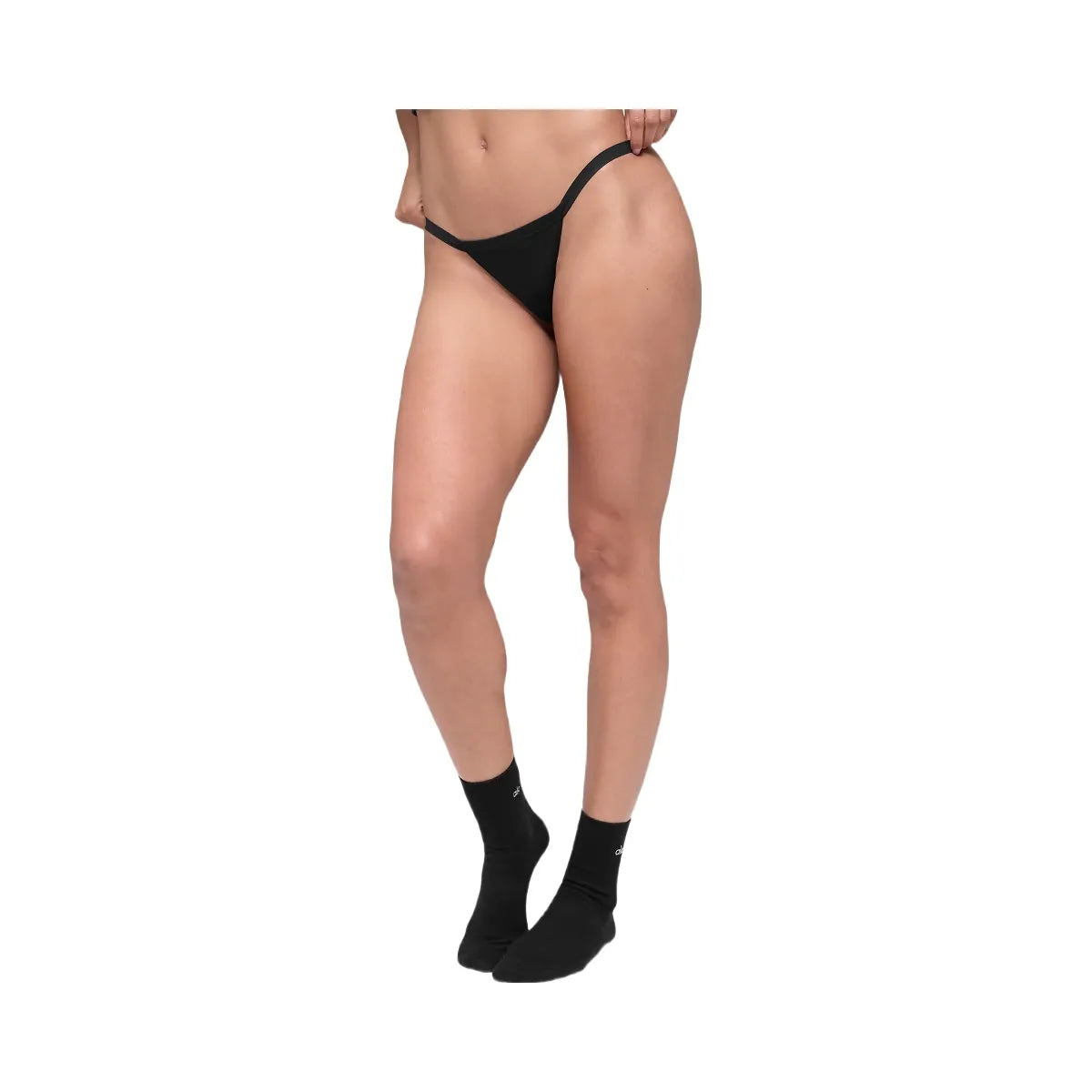 Alo Women's Airbrush Invisible String Thong - Black