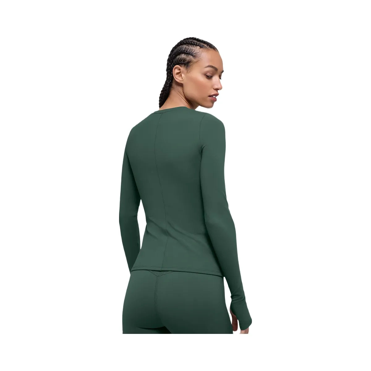 Alo Women's Airbrush Winter Warm Nocturne Long Sleeve - Clover Green