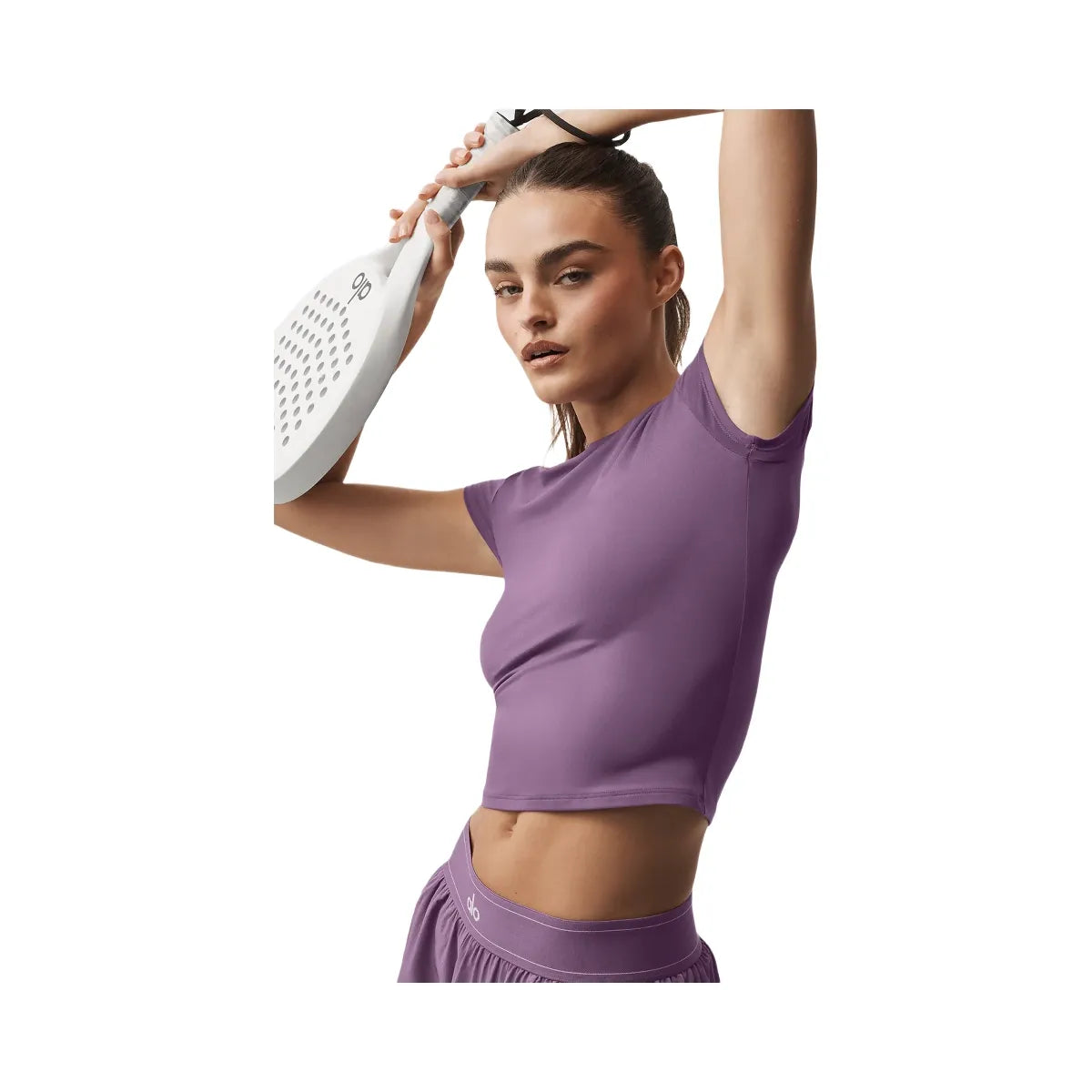 Alo Women's soft Back For More T-Shirt - Plum Kiss