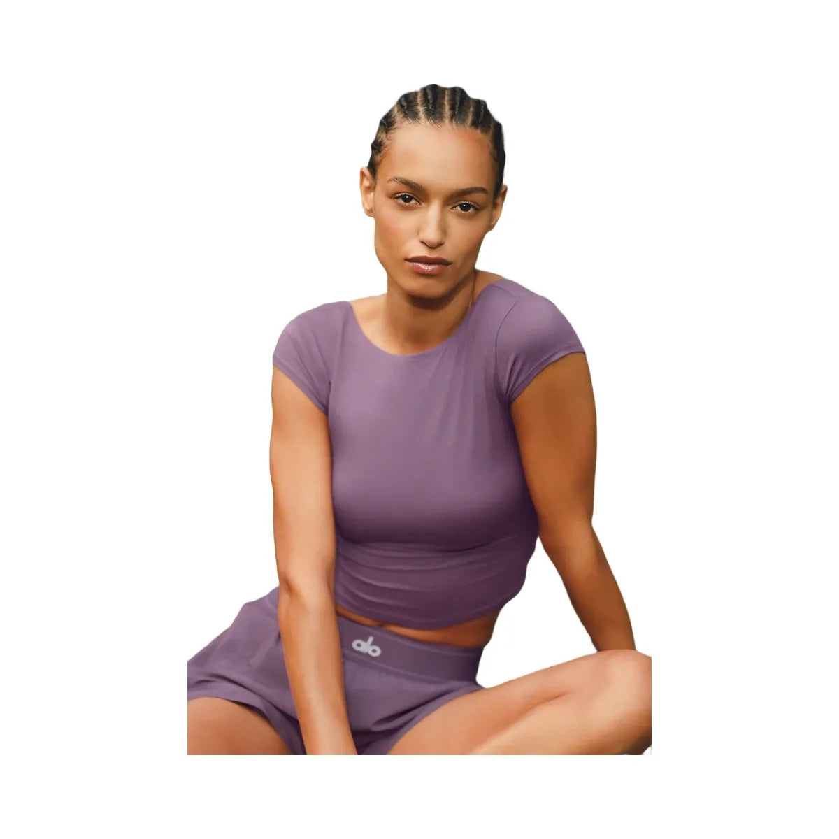 Alo Women's soft Back For More T-Shirt - Plum Kiss