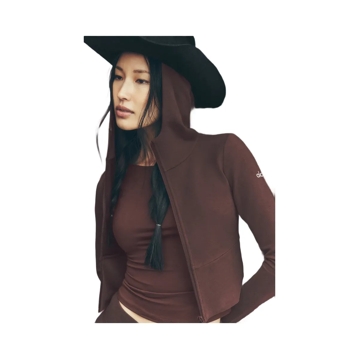 Alo Women's Sway Full Zip Hoodie - Brownstone
