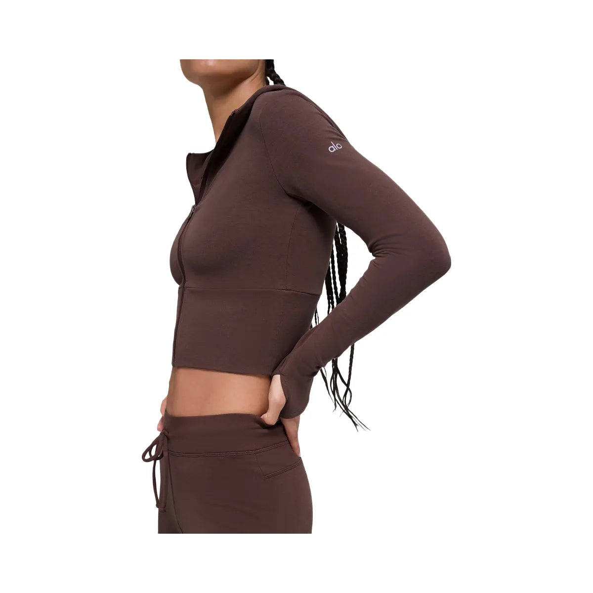Alo Women's Sway Full Zip Hoodie - Brownstone
