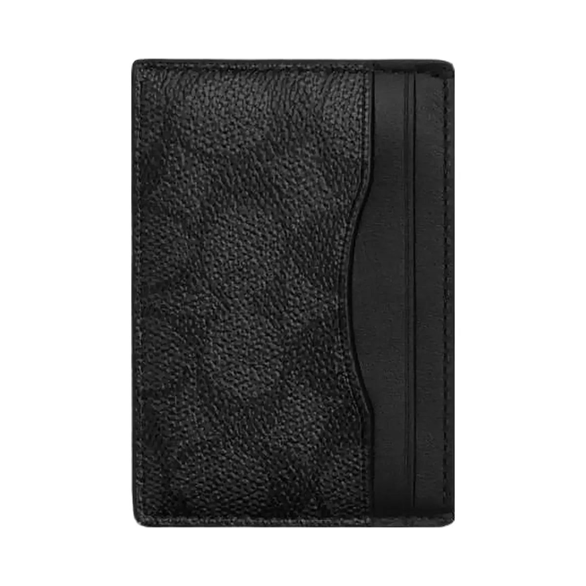 Coach Card Case With Money Clip In Signature Canvas Signature Canvas-Gunmetal-Charcoal-Black