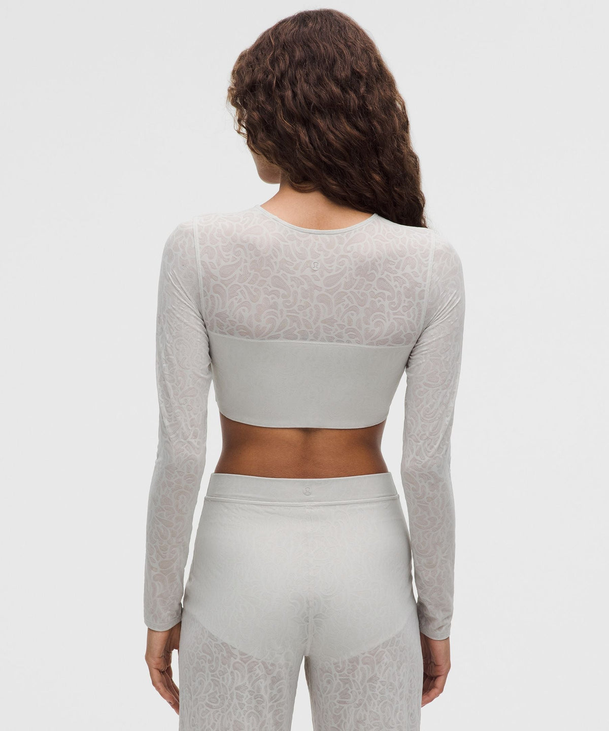 Lululemon Women's Paisley Lace Jacquard Long-Sleeve Bandeau *Light Support, A/B Cup