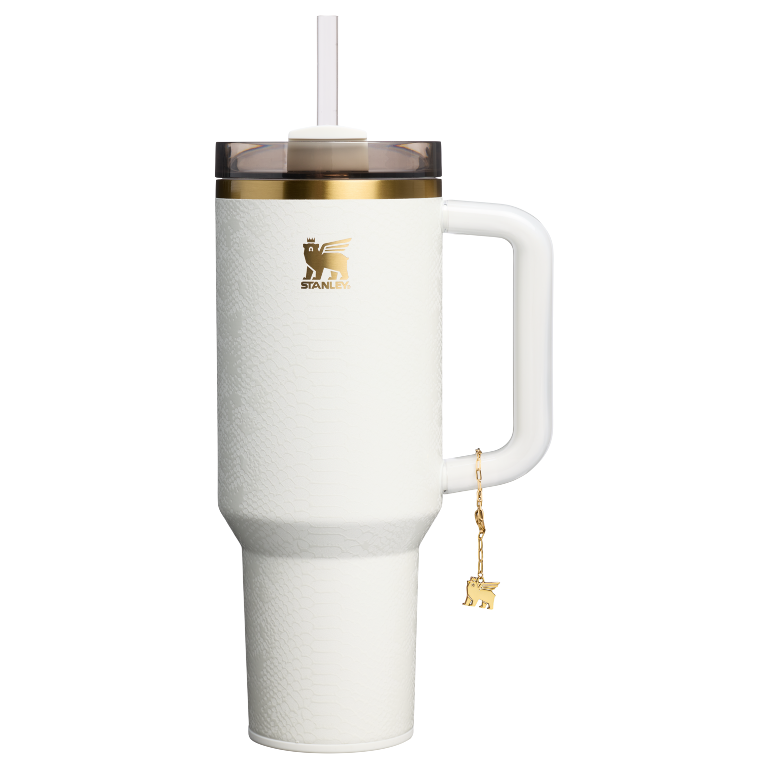 Stanley The Quencher Luxe H2.0 FlowState Tumbler 40 OZ Pale Stone Snakeskin