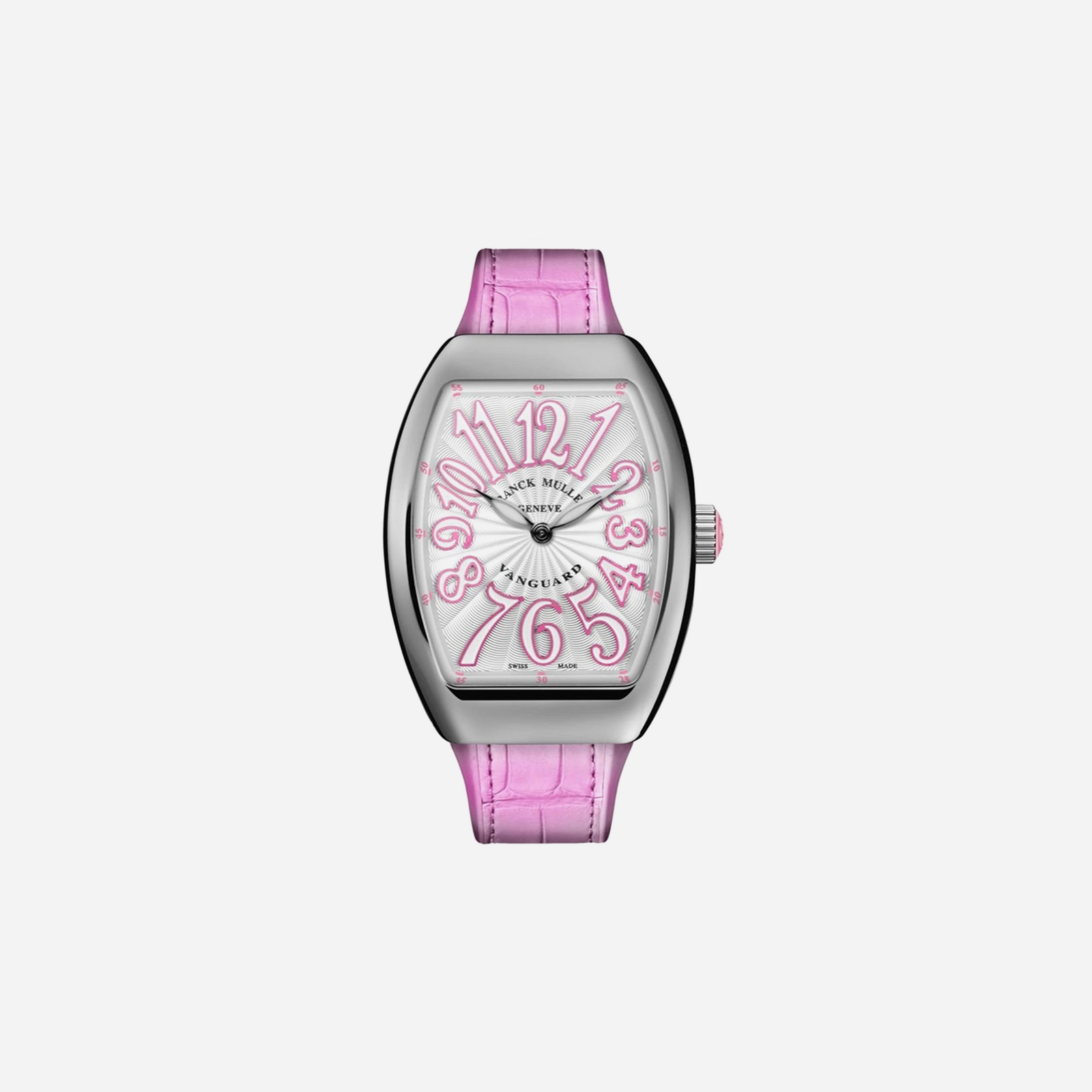 Franck Muller Vanguard Lady Silver Dial Leather Strap Watch WMNS - V32 QZ AC.RS