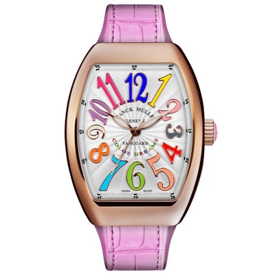 Franck Muller Vanguard Lady Mother of Pearl Dial Leather Strap Watch WMNS - V 32 SC AT FO L COL DRM D CD (BC)