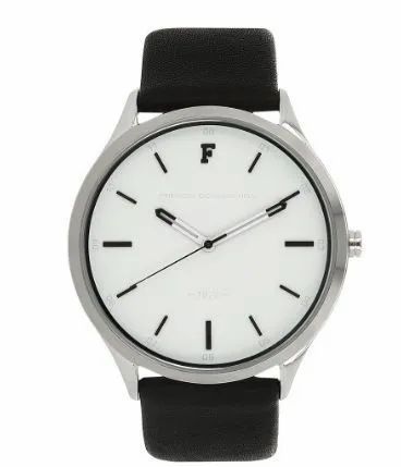 Franck Muller Oval White Dial Leather Strap Watch WMNS - 1638 B QZ V-5N