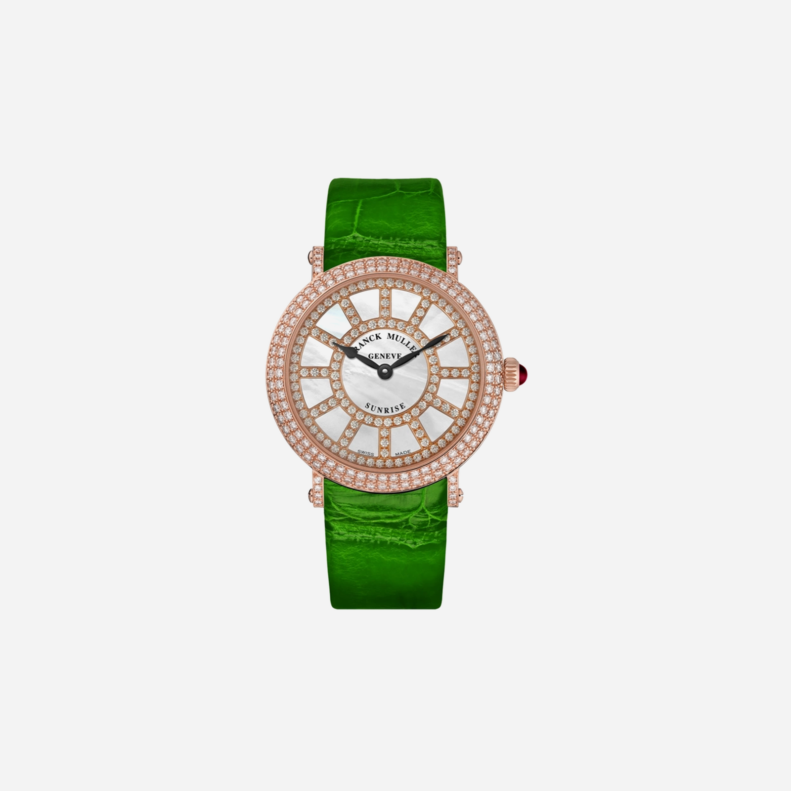 Franck Muller Sunrise Mother of Pearl Dial Leather Strap Watch WMNS - 8041 QZ SNR D CD-5N