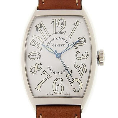 Franck Muller Heart Silver Dial Leather Strap Watch WMNS - 5002 M QZ C 6H 5N