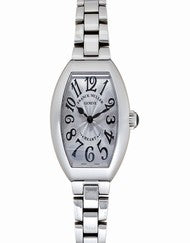 Franck Muller Heart Silver Dial Leather Strap Watch WMNS - 5002 M QZ C 6H 5N
