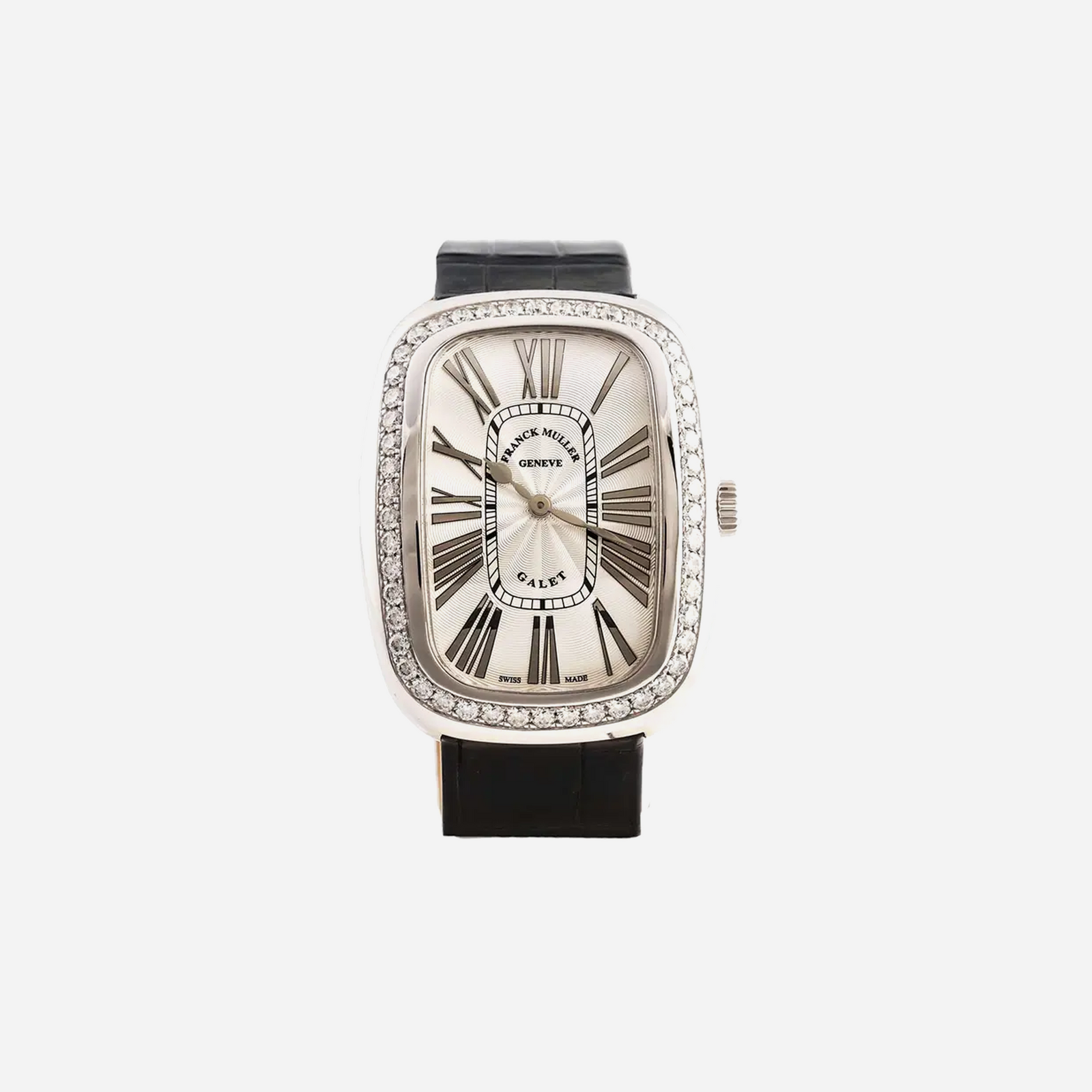 Franck Muller Galet Grey Dial Leather Strap Watch WMNS - 3002 M QZ REL R D 1R