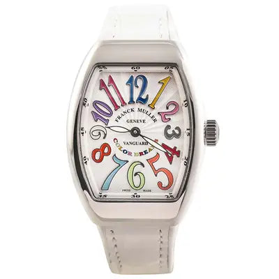 Franck Muller Color Dreams White Dial Leather Strap Watch WMNS - AC NR V 32 QZ COL DRM