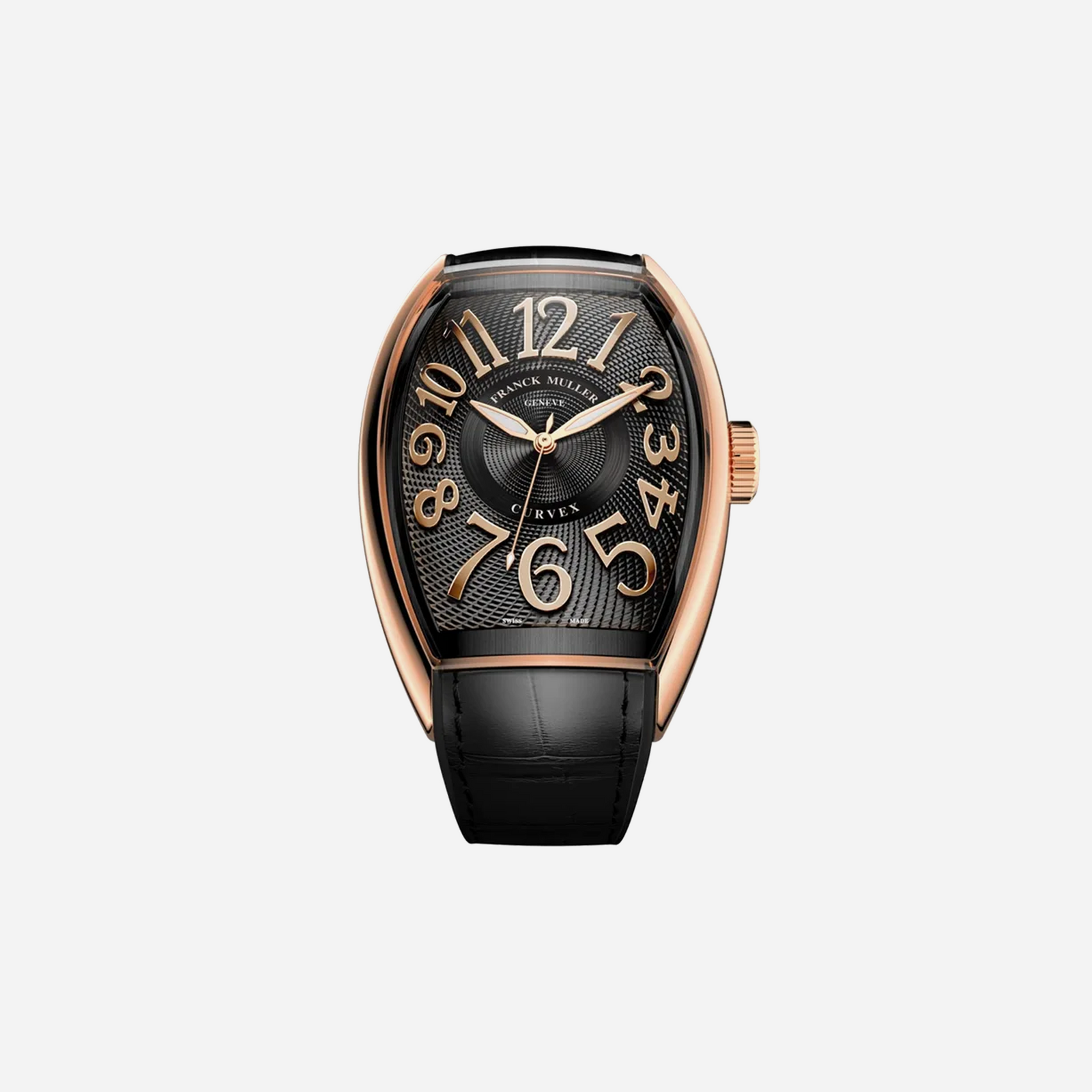 Franck Muller Curvex CX Black Dial Leather Strap Watch WMNS - CX 36 SC AT 5N TTNRBR