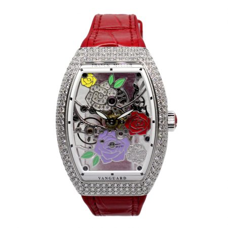 Franck Muller Heart Skeleton Dial Leather Strap Watch WMNS - V 35 S6 SQT HEART COL DRM D (BC)-5N