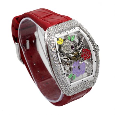 Franck Muller Heart Skeleton Dial Leather Strap Watch WMNS - V 35 S6 SQT HEART COL DRM D (BC)-5N