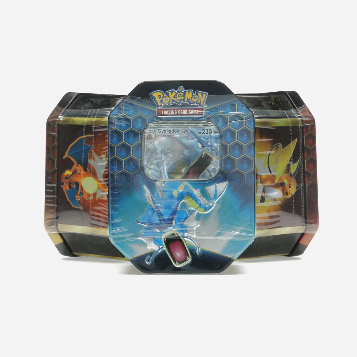 Pokemon TCG Hidden Fates Tin 3x Lot Charizard/Gyrados/Raichu