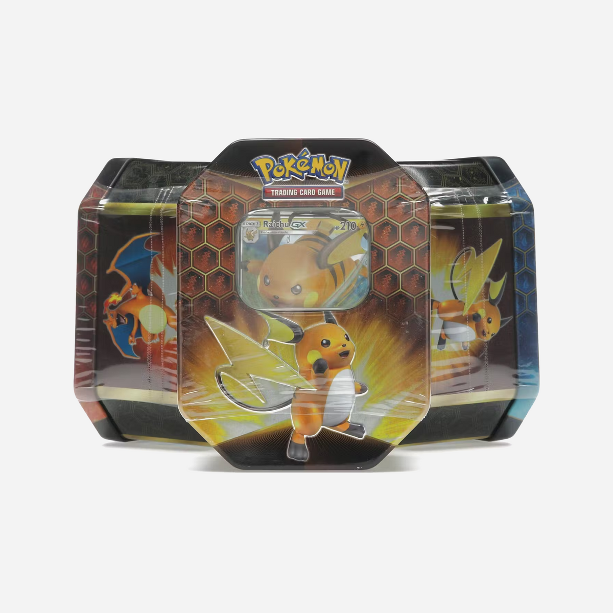 Pokemon TCG Hidden Fates Tin 3x Lot Charizard/Gyrados/Raichu
