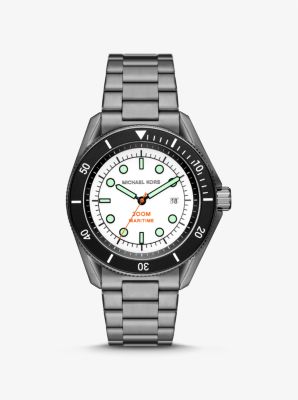 Michael Kors Oversized Hutton Gunmetal Watch Gunmetal
